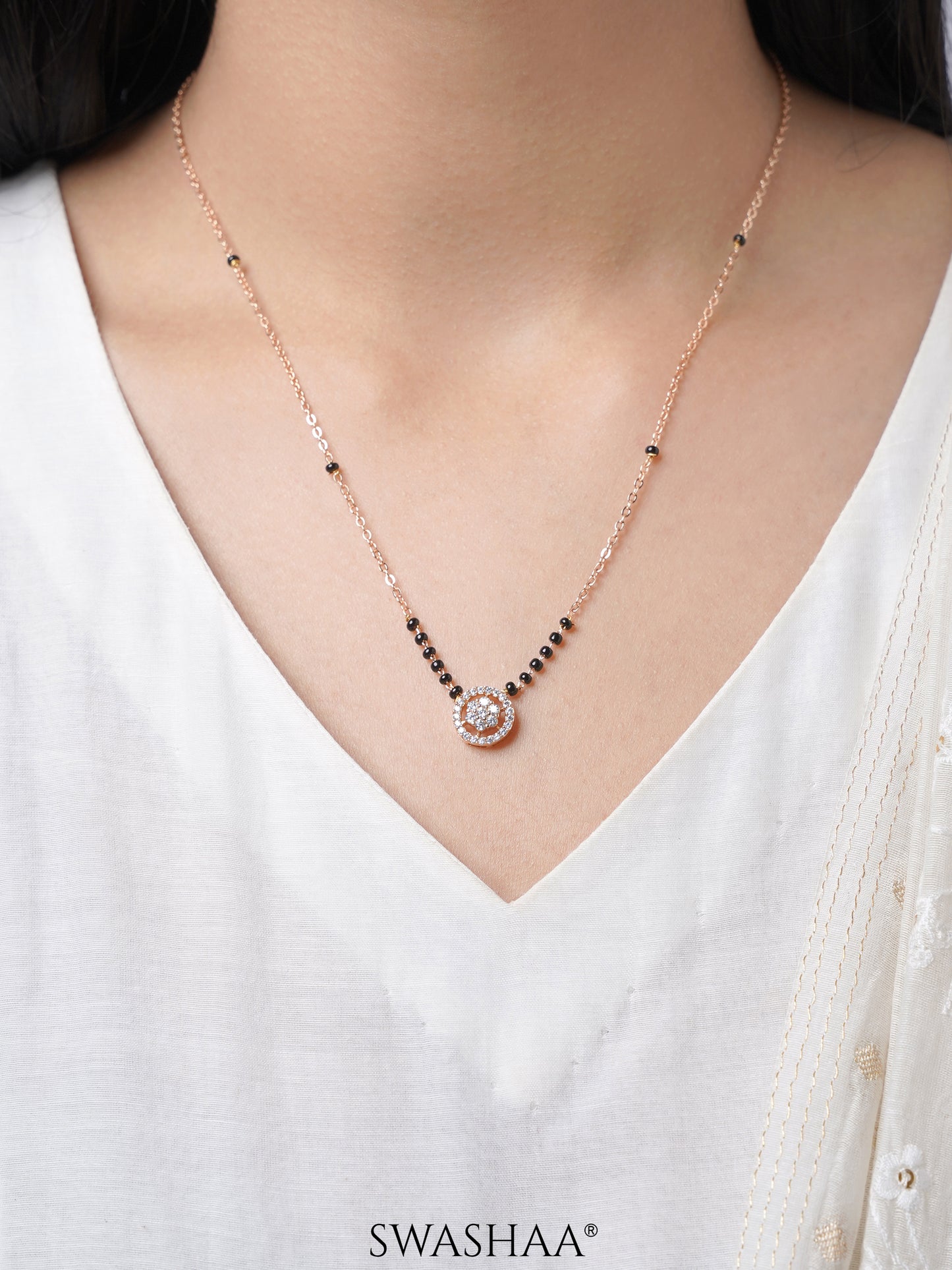Kisna Rosegold Plated Mangalsutra