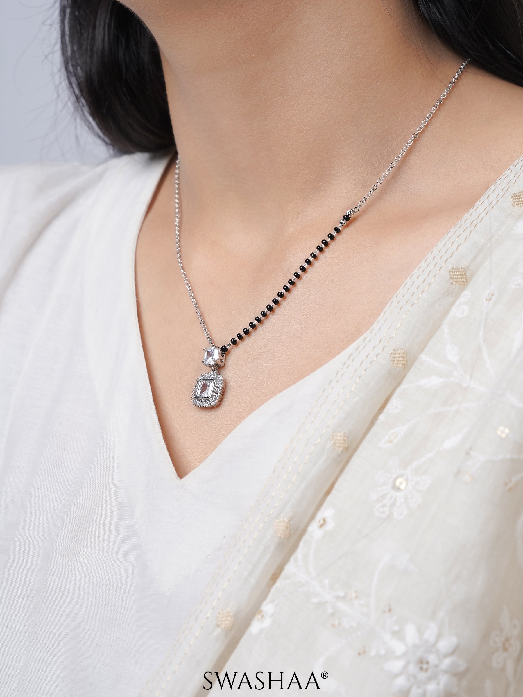 Kissha Silver Mangalsutra