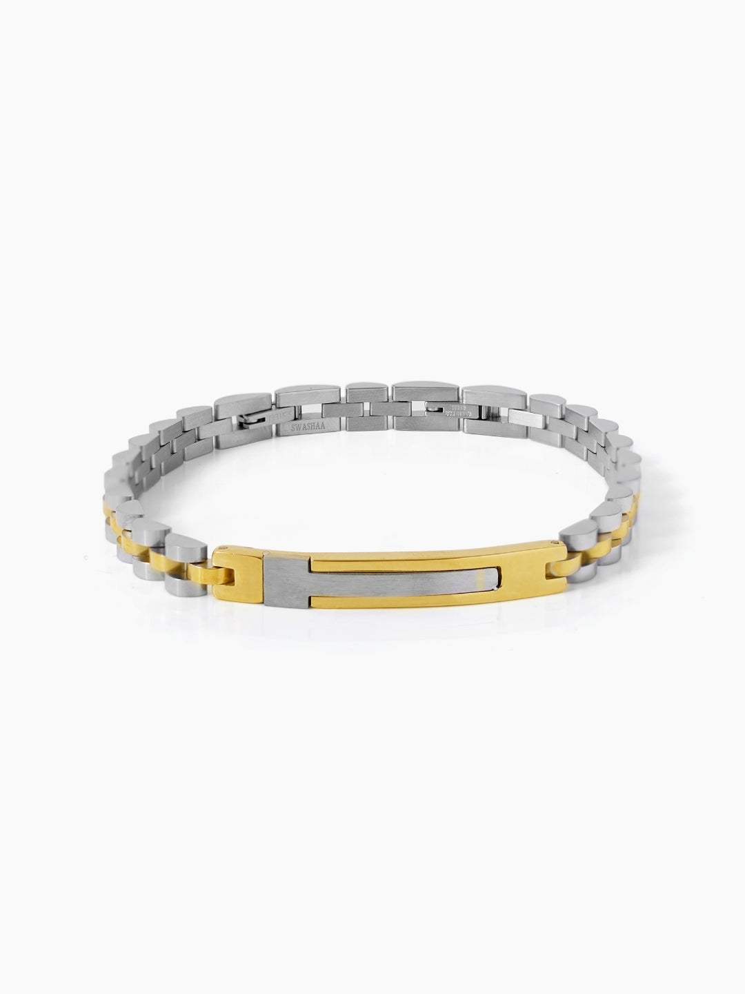 Knox Two Tone Link Silver Men's Watch Belt Bracelet