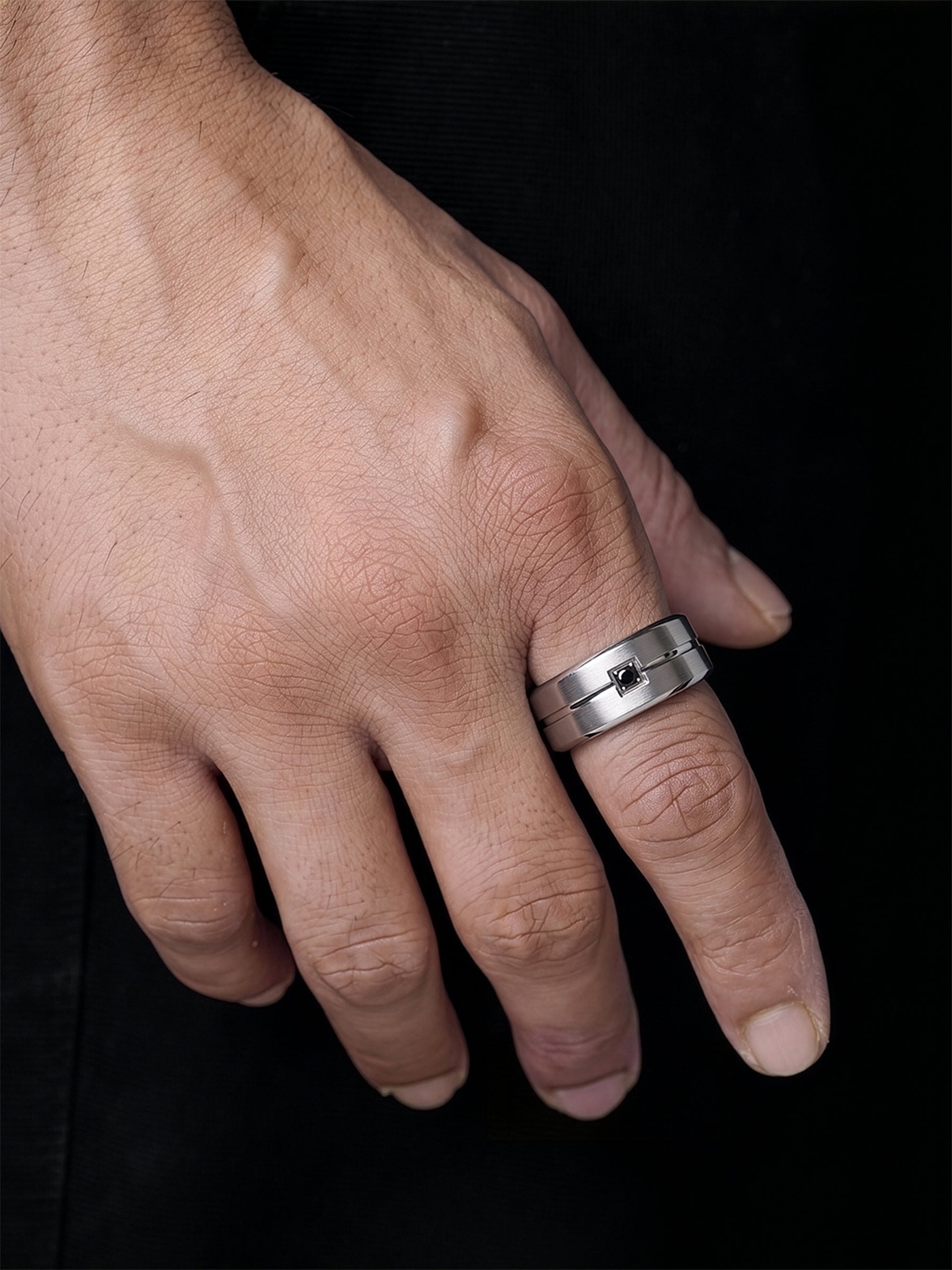 Korvian Diamond Men's Ring - Swashaa
