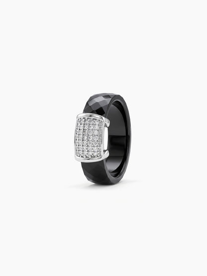 Kraze Diamond Black-Silver Men's Rings