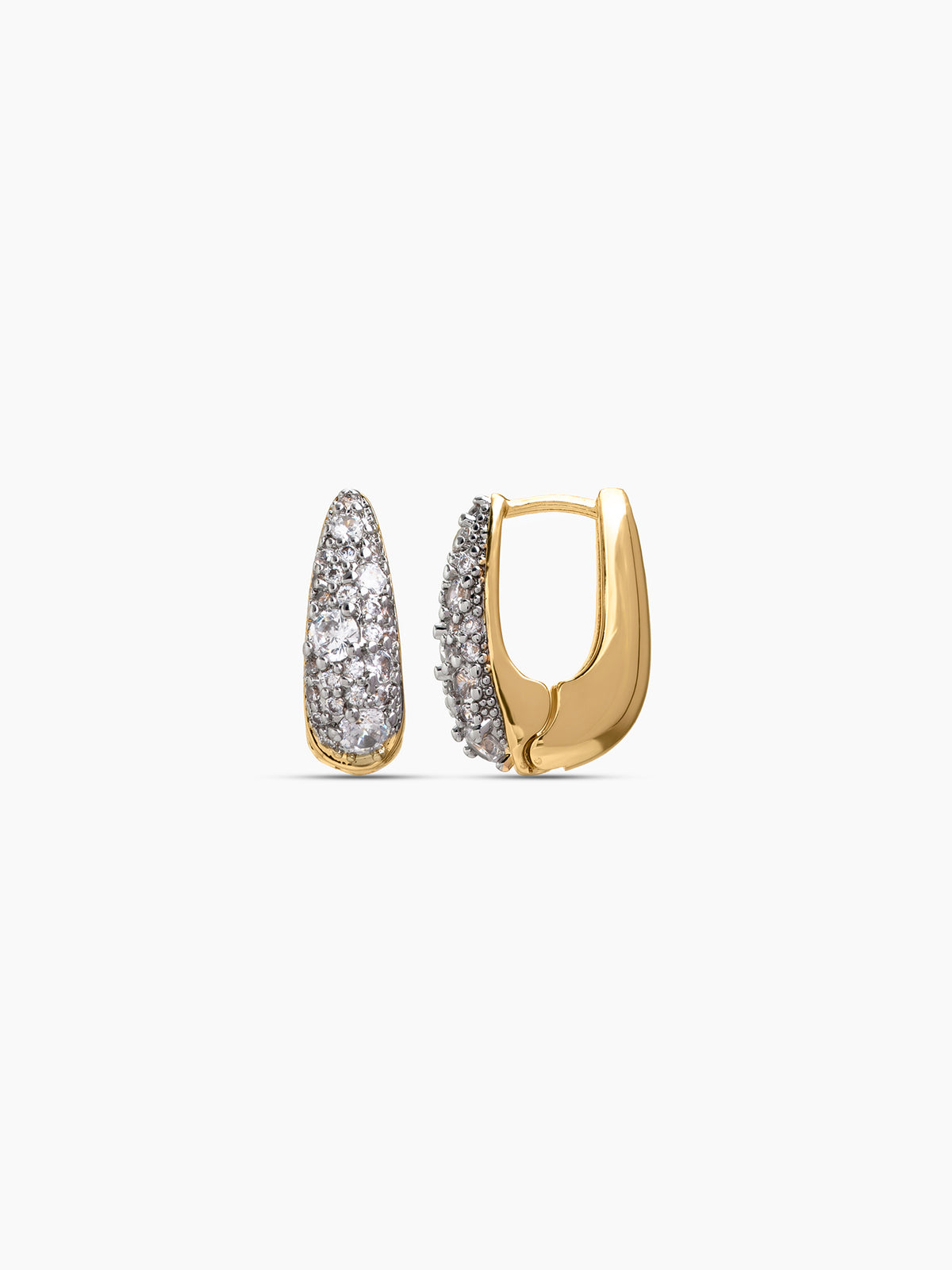 Kristina Diamond 18K Gold Plated Women's Hoop Earrings