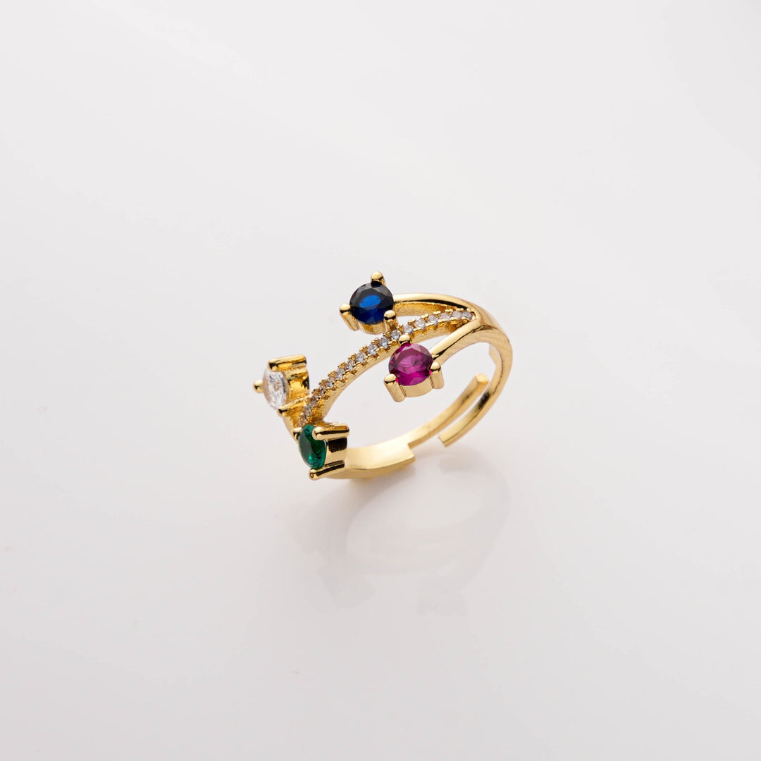 Kyara Diamond 18K Gold Plated Ring