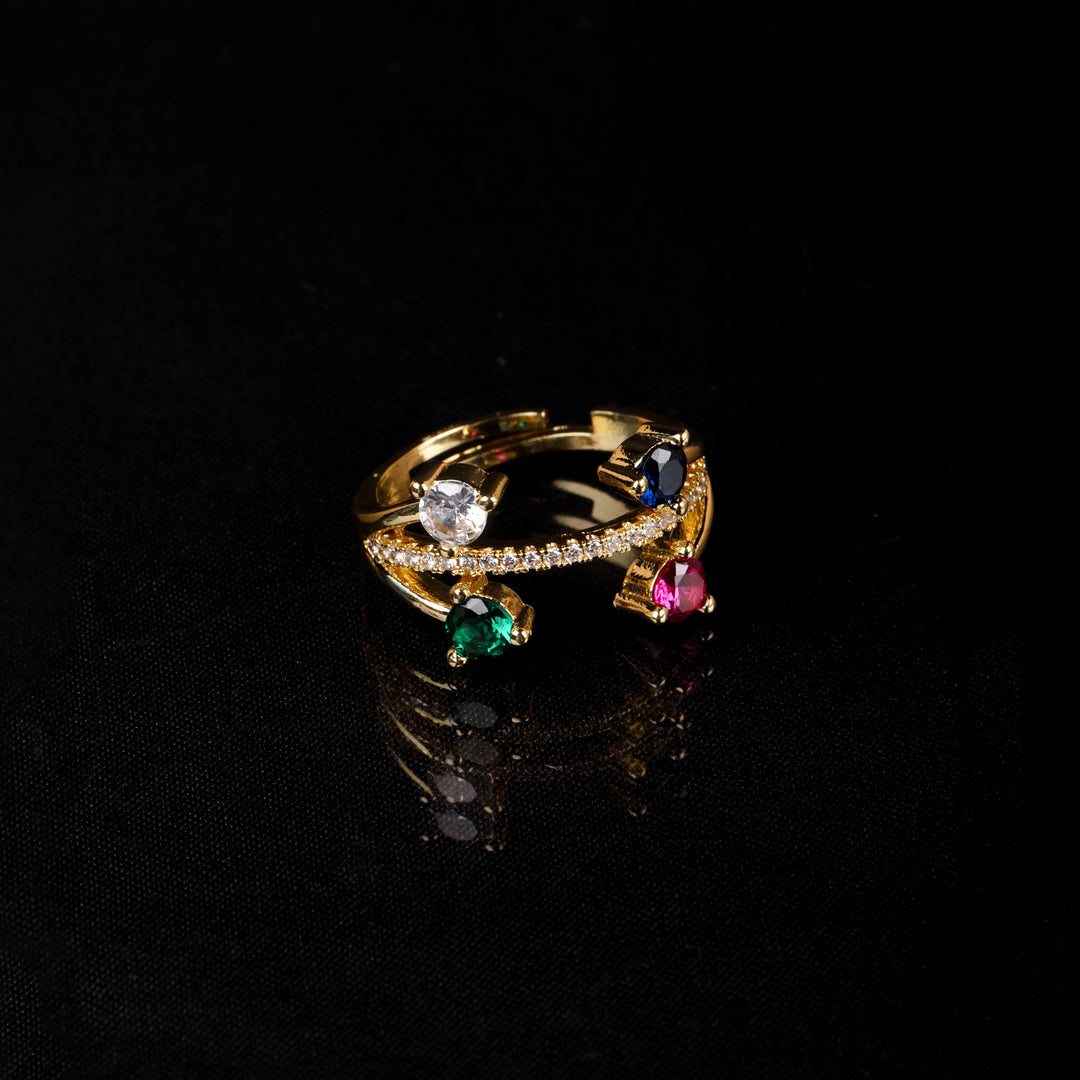 Kyara Diamond 18K Gold Plated Ring