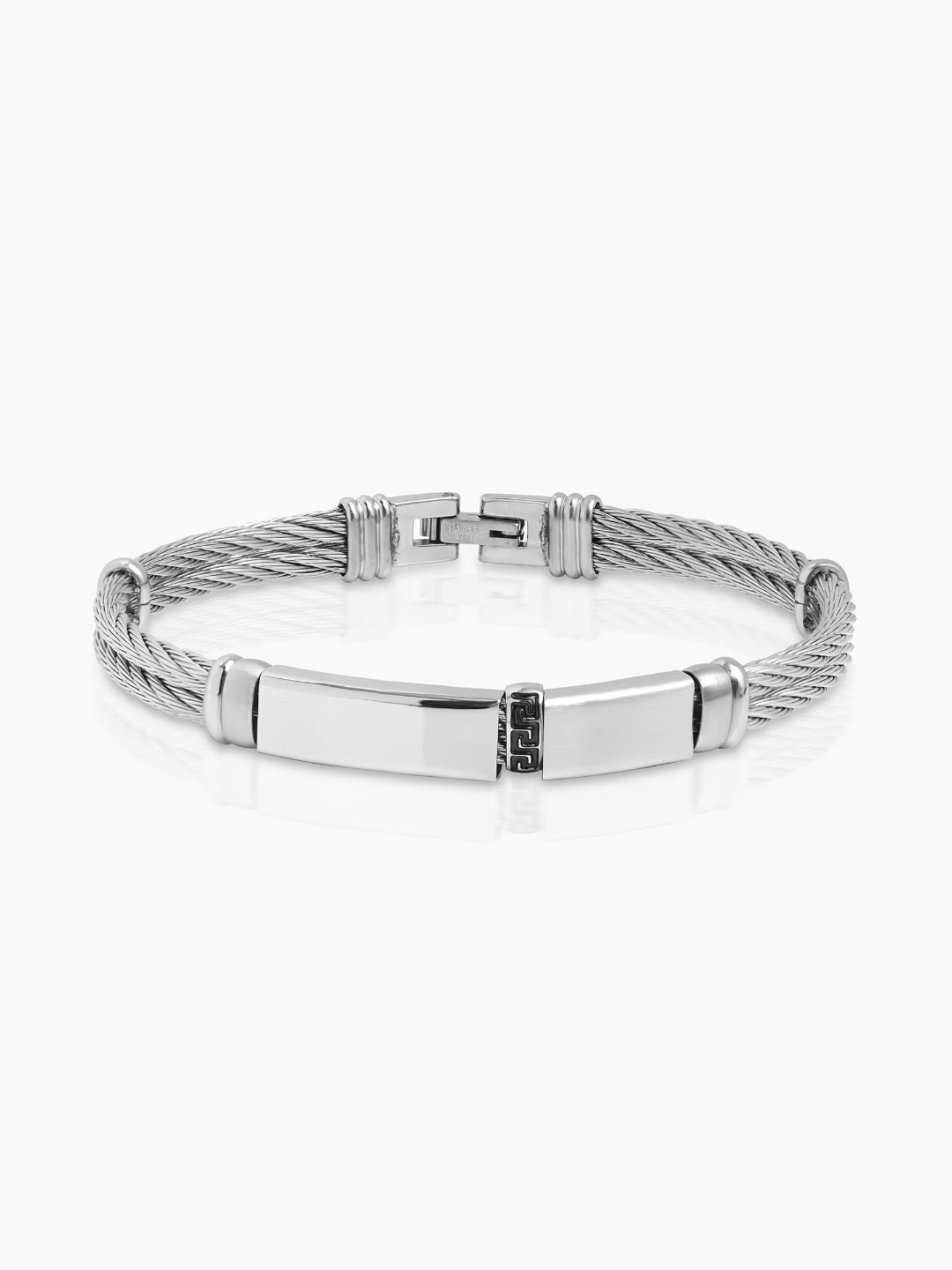 Kyven Silver Wired Men's Bracelet
