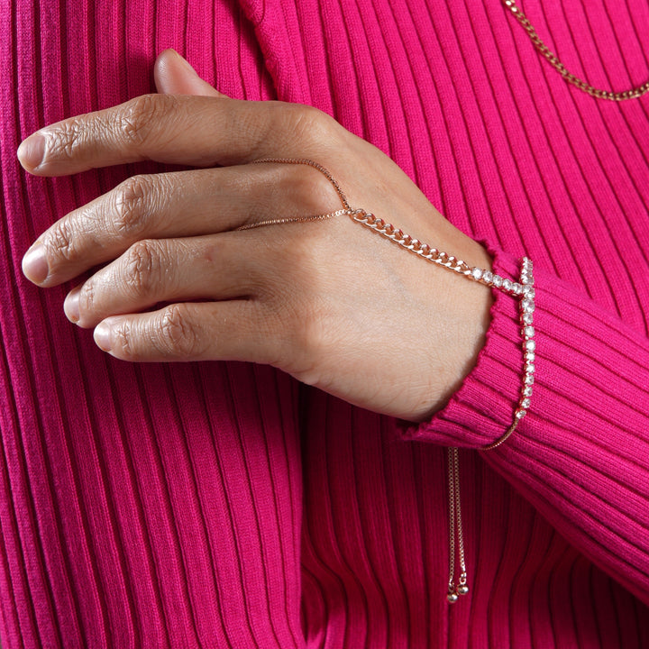 Ashna Rosegold  Plated Slave Bracelet