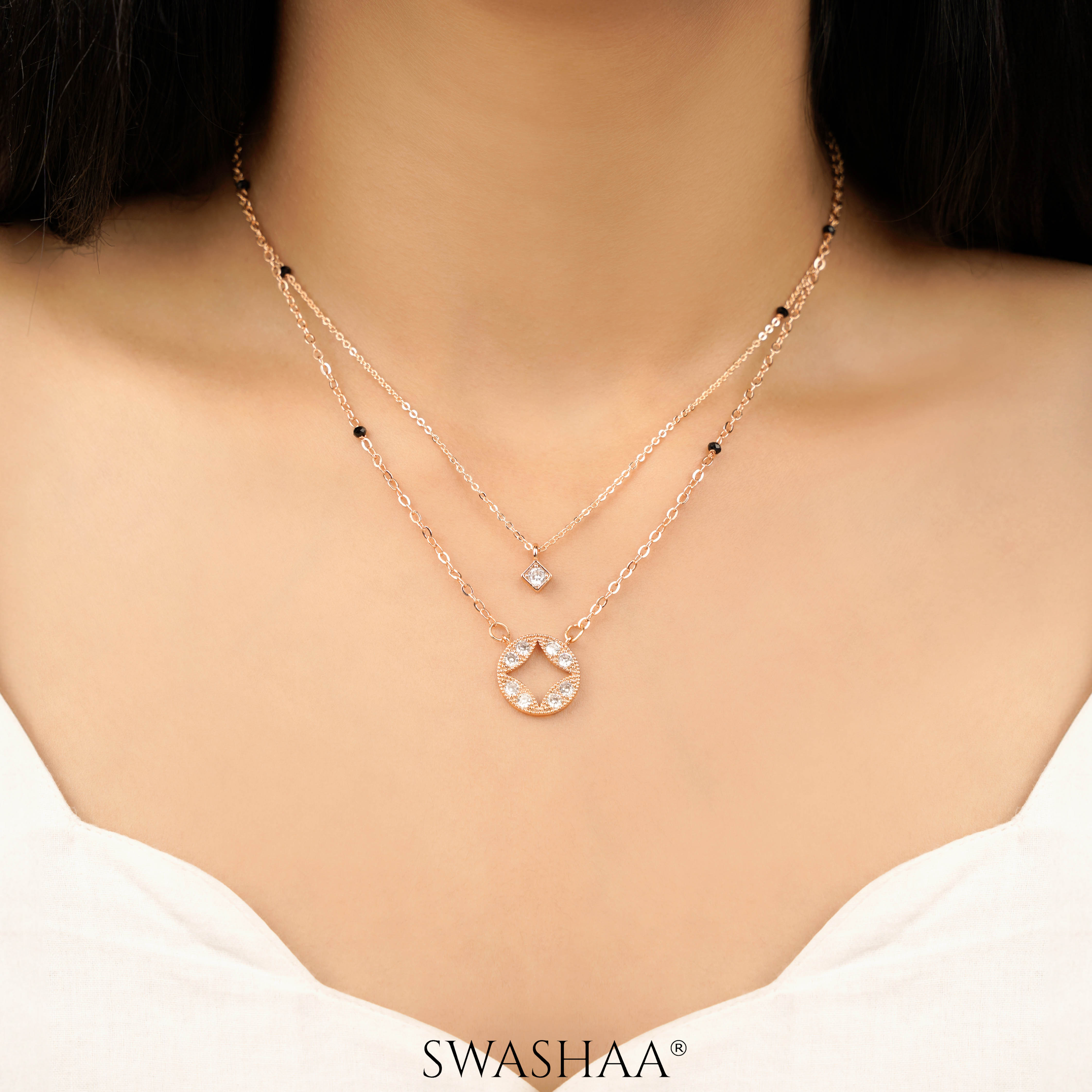Lakshita Rosegold Plated Mangalsutra