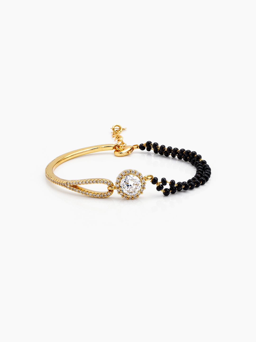 Lakshita Solitaire Daimond 18K Gold Plated Women's Mangalsutra Bracelet