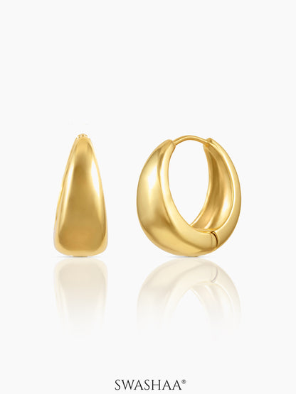 Lampa 18K Gold Plated Hoop Earrings