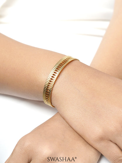 Larkin Geometric Classic 18K Gold Plated Cuff Bracelet