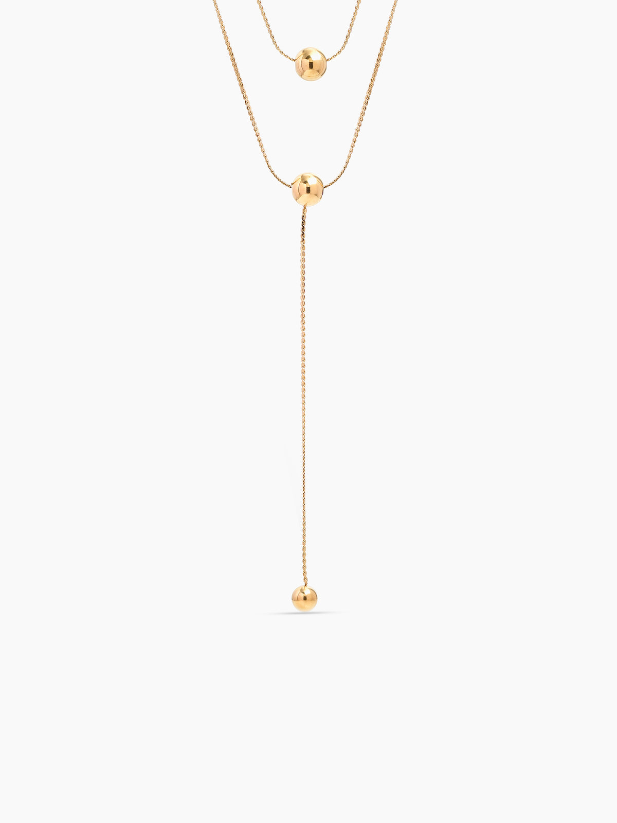 Lavinia Charms 18K Gold Plated Women's Layered Chain Pendant Necklace