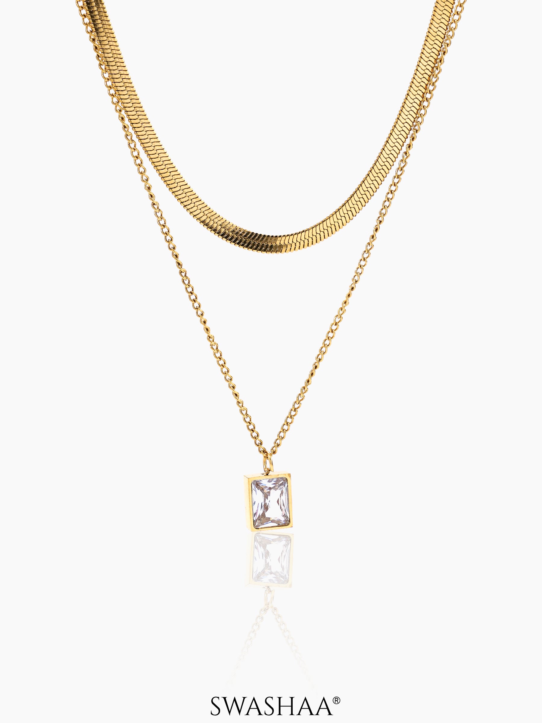 Layered Keri 18K Gold Plated Necklace