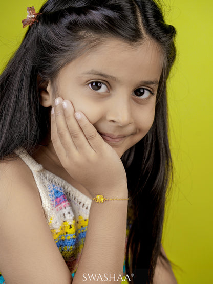 Lazy Elephant Charms 18K Gold Plated Kid's Loose Bracelet