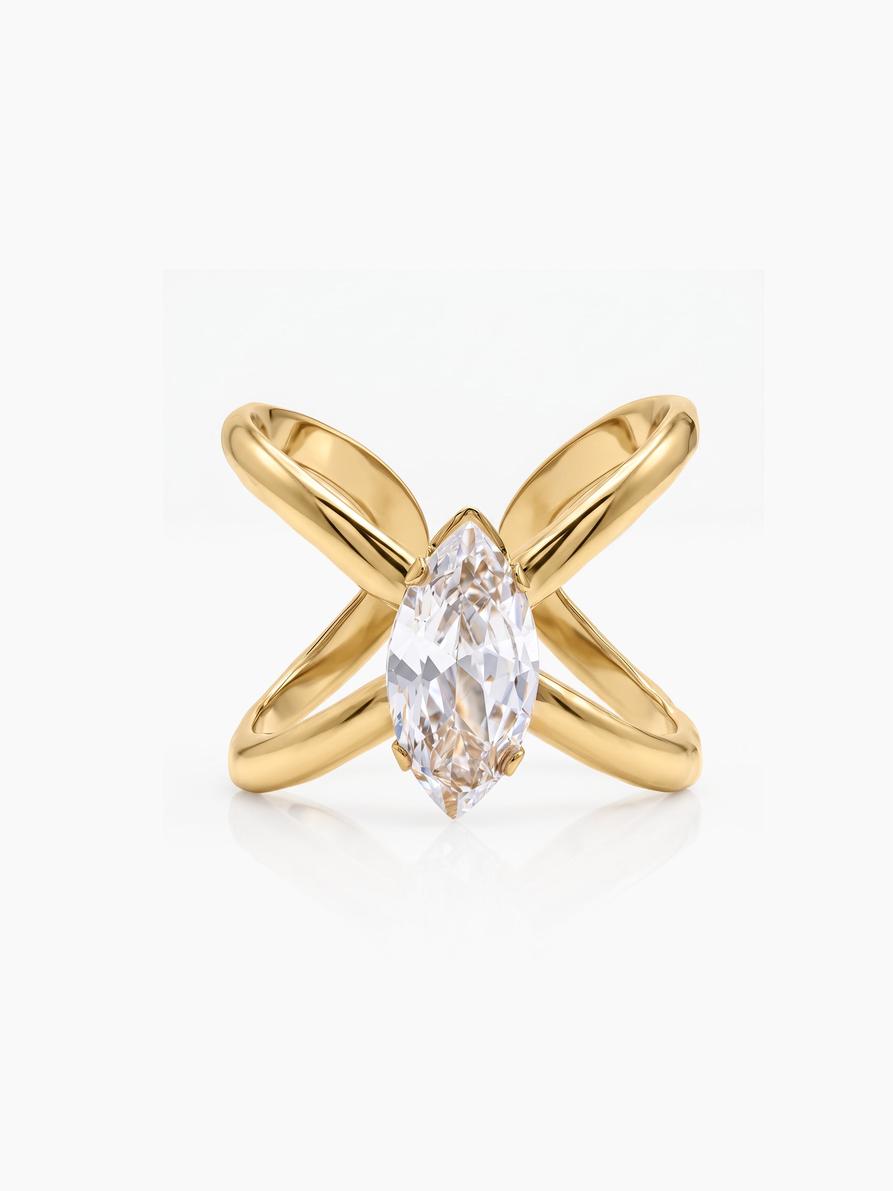 Lenavia Solitaire Diamond 18K Gold Plated Women's Ring