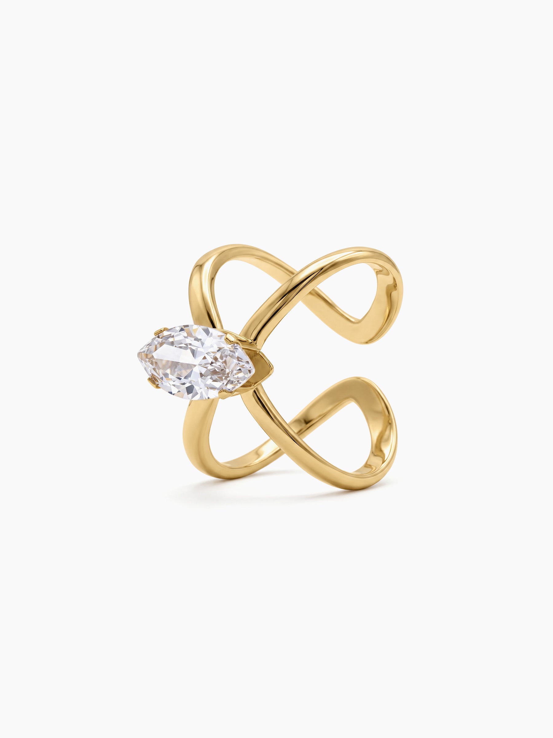 Lenavia Solitaire Diamond 18K Gold Plated Women's Ring