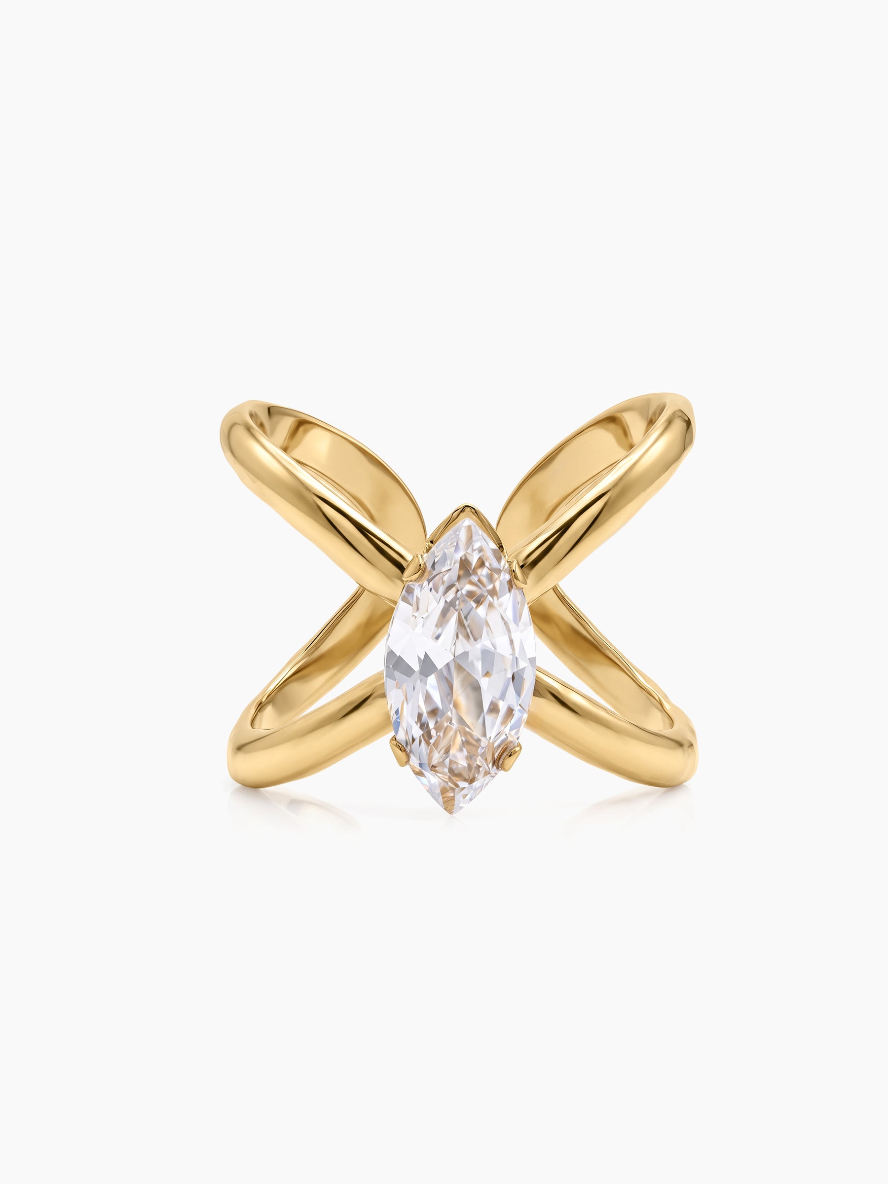 Lenavia Solitaire Diamond 18K Gold Plated Women's Ring