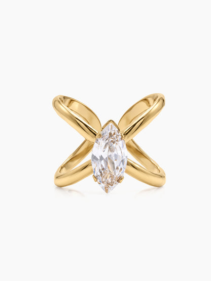 Lenavia Solitaire Diamond 18K Gold Plated Women's Ring