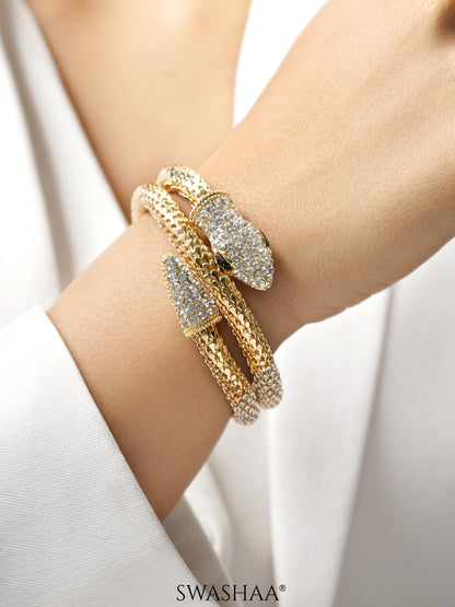 Lenka Snake Diamond 18K Gold Plated Bracelet