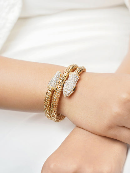 Lenka Snake Diamond 18K Gold Plated Bracelet