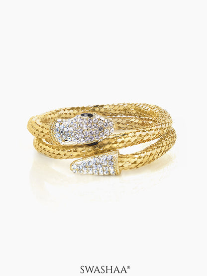 Lenka Snake Diamond 18K Gold Plated Bracelet