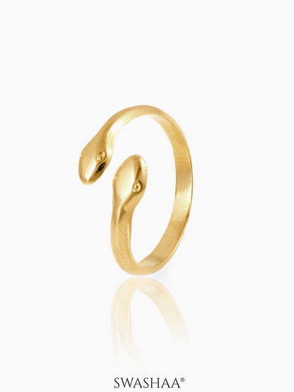 Leone Snake 18K Gold Plated Ring