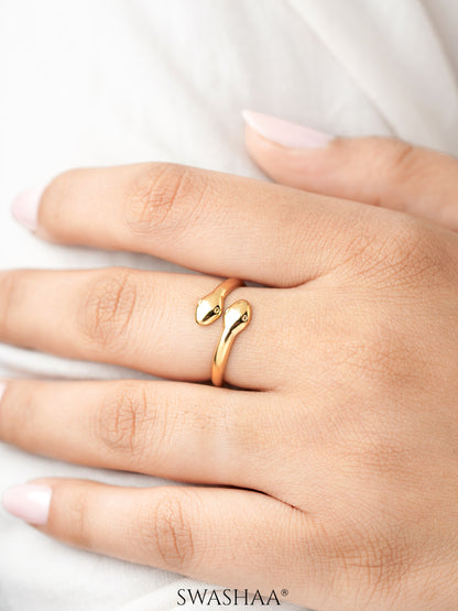Leone Snake 18K Gold Plated Ring