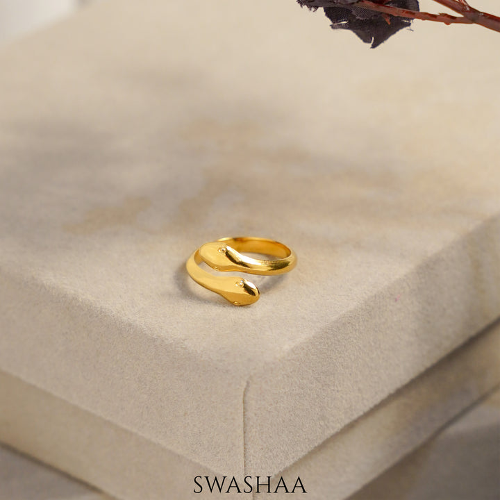 Leone Snake 18K Gold Plated Ring