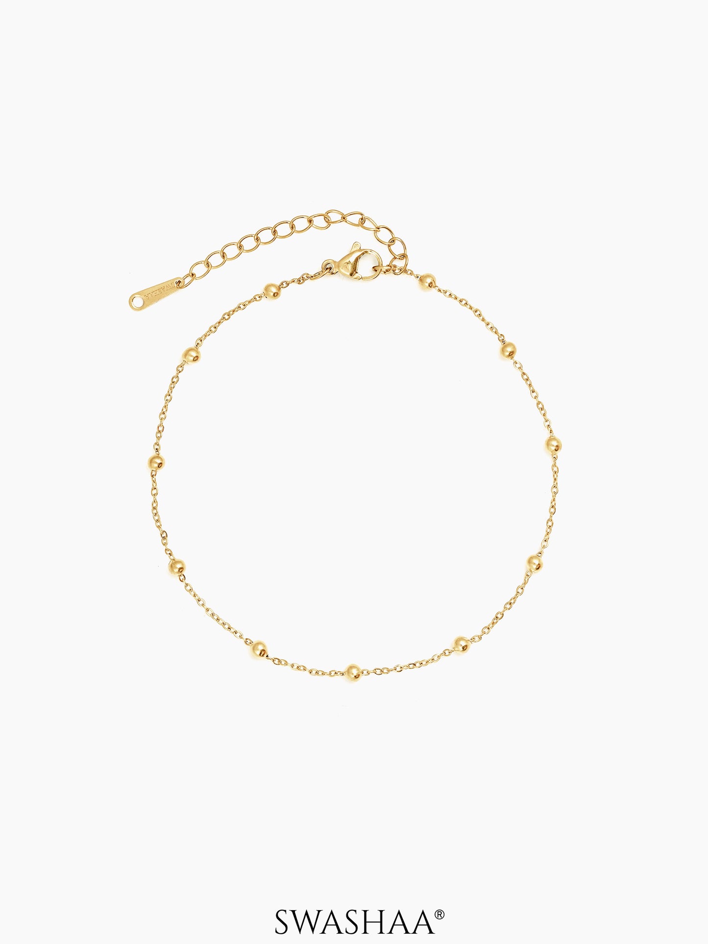 Leora Opal Dots Beads 18K Gold Plated Women's Anklet