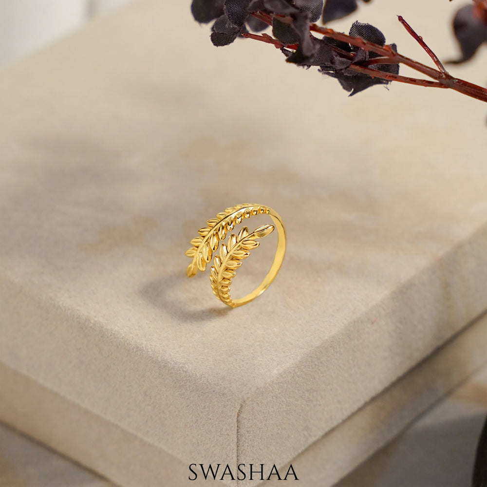 Leyla Leaf Ring - Swashaa