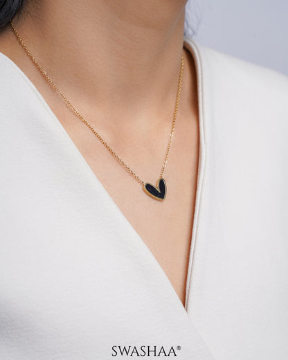 Liana Black Heart Necklace