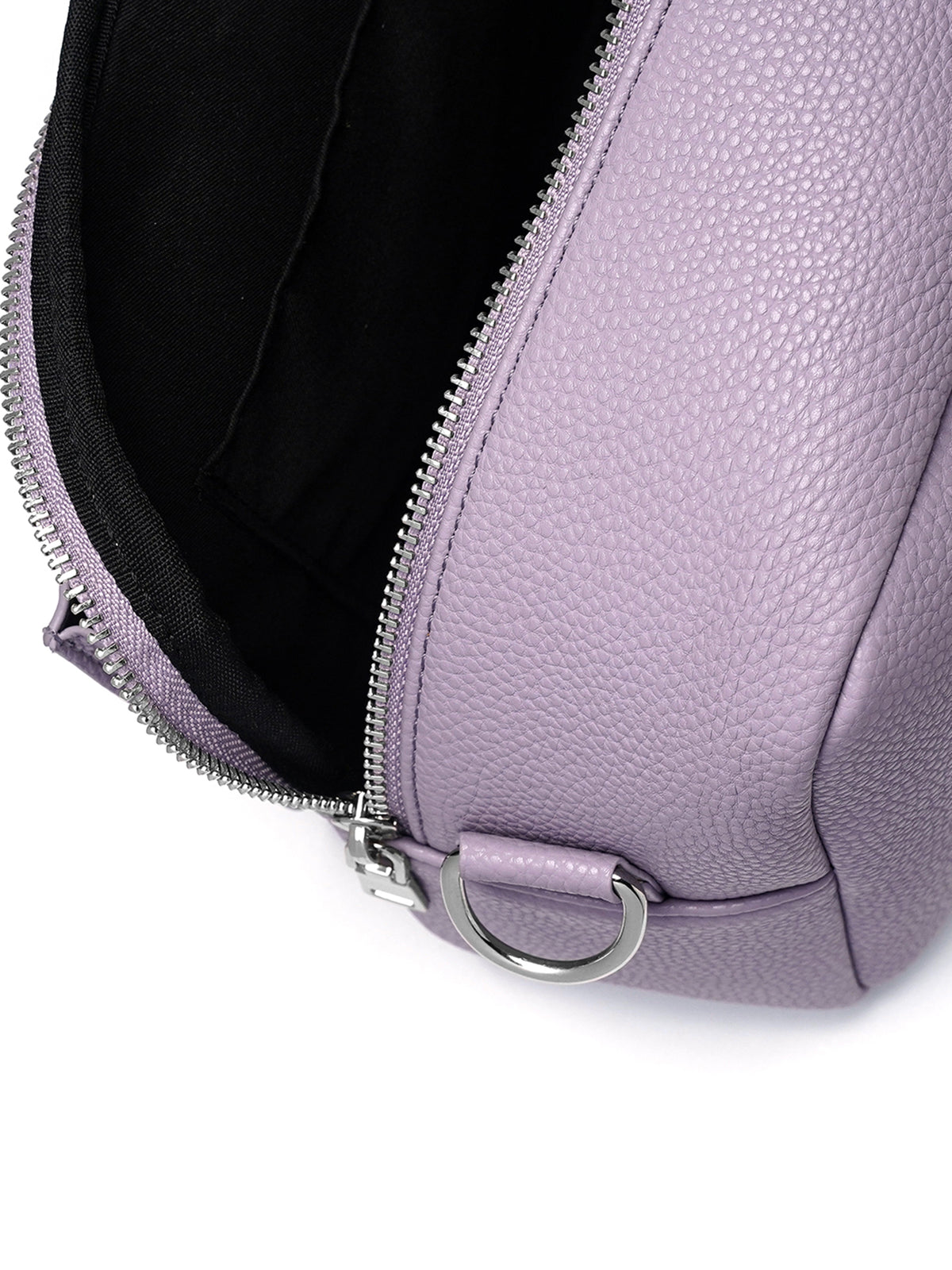 Lilac Lavander Two Pocket Women's Leather Shoulder Bag