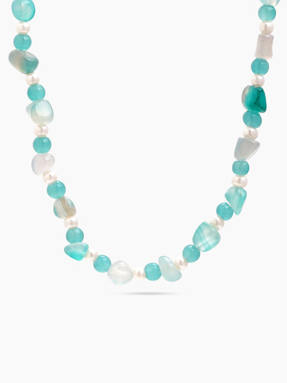 Lime Aqua Women’s Beaded Necklace
