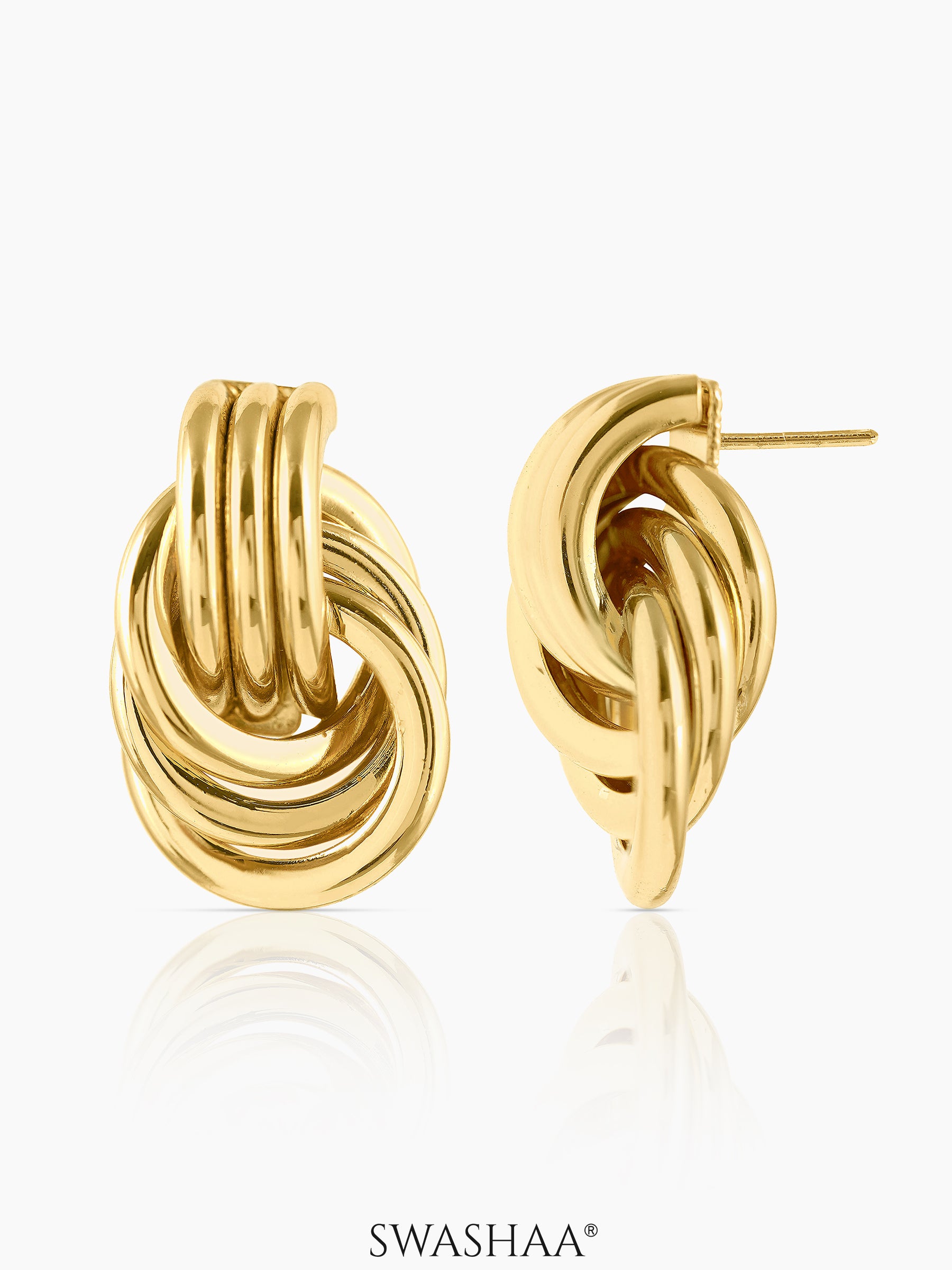 Linguine 18K Gold Plated Earrings