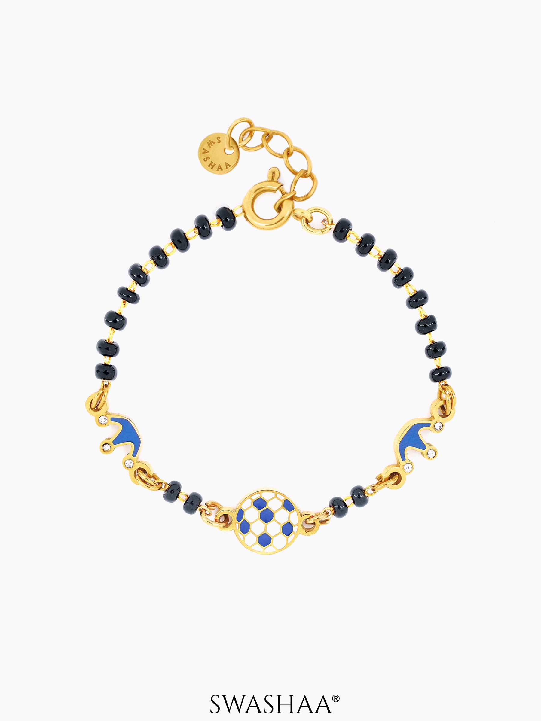 Little Champion Football Charms 18K Gold Plated Kid's Nazariya Loose  Bracelet