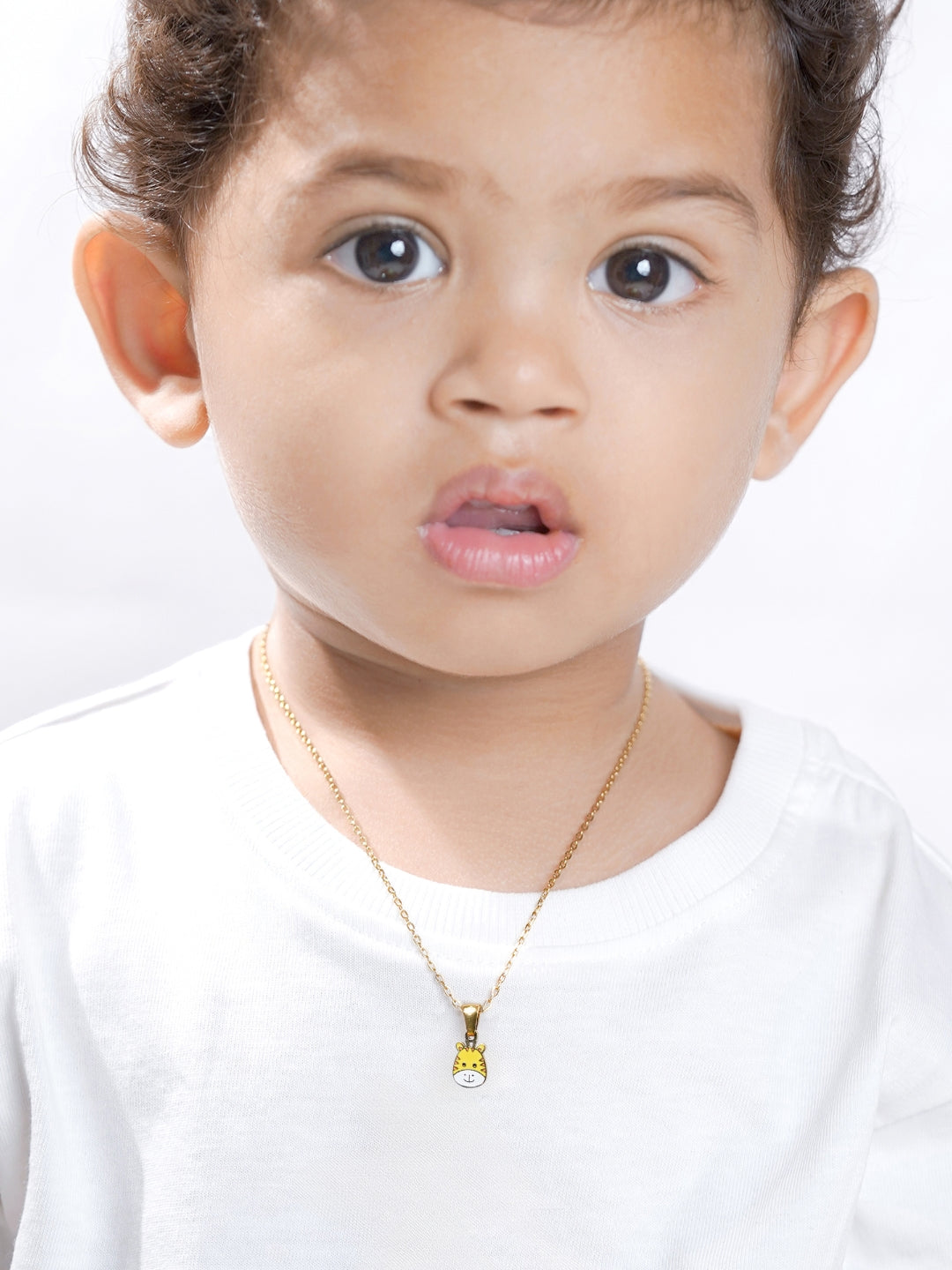 Little Giraffe Charm 18K Gold Plated Kid's Chain Pendant Necklase