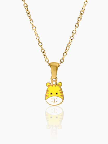Little Giraffe Charm 18K Gold Plated Kid's Chain Pendant Necklase