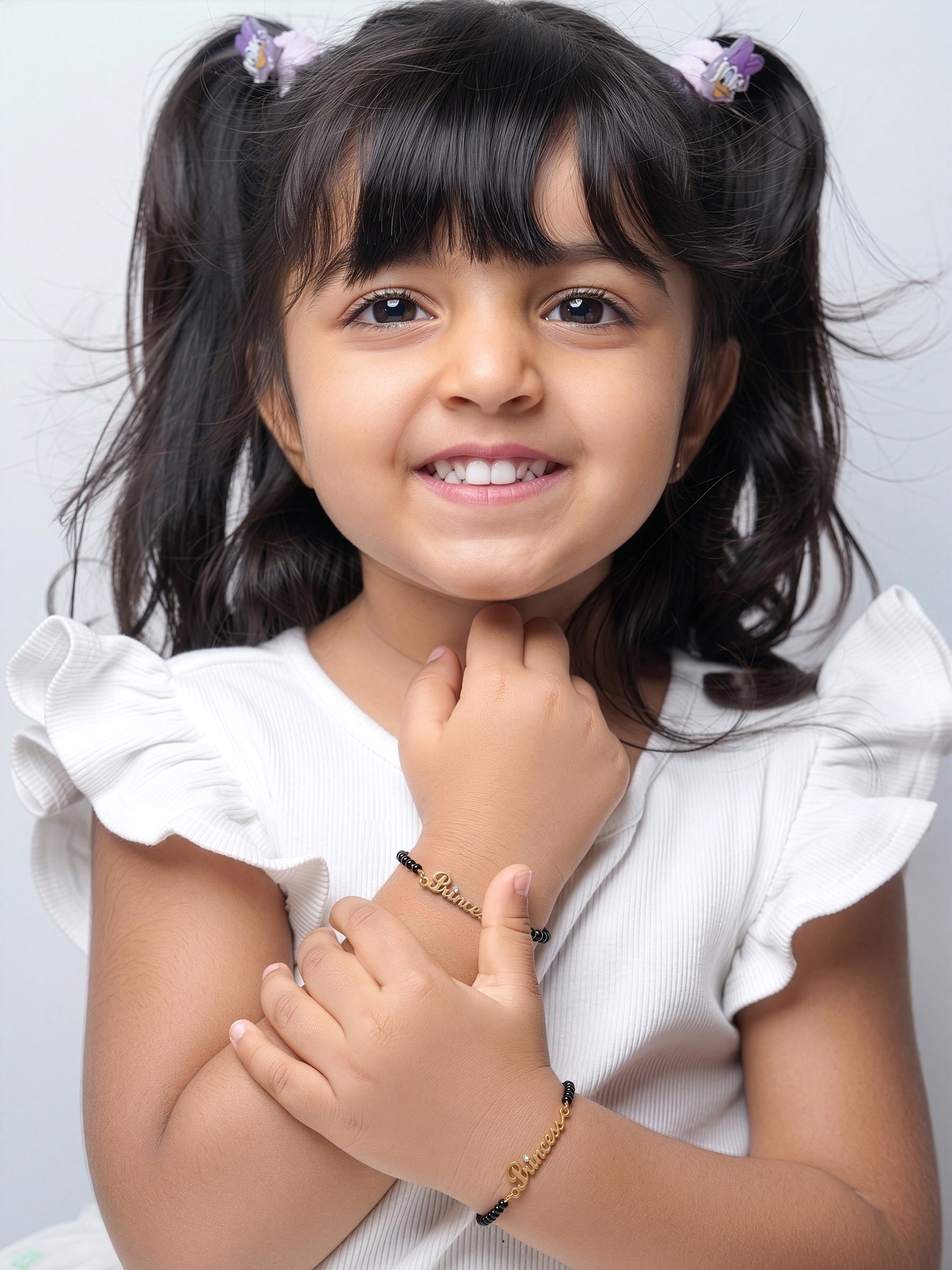 Little Princess Solitaire 18K Gold Plated Kid's Nazariya Bracelets