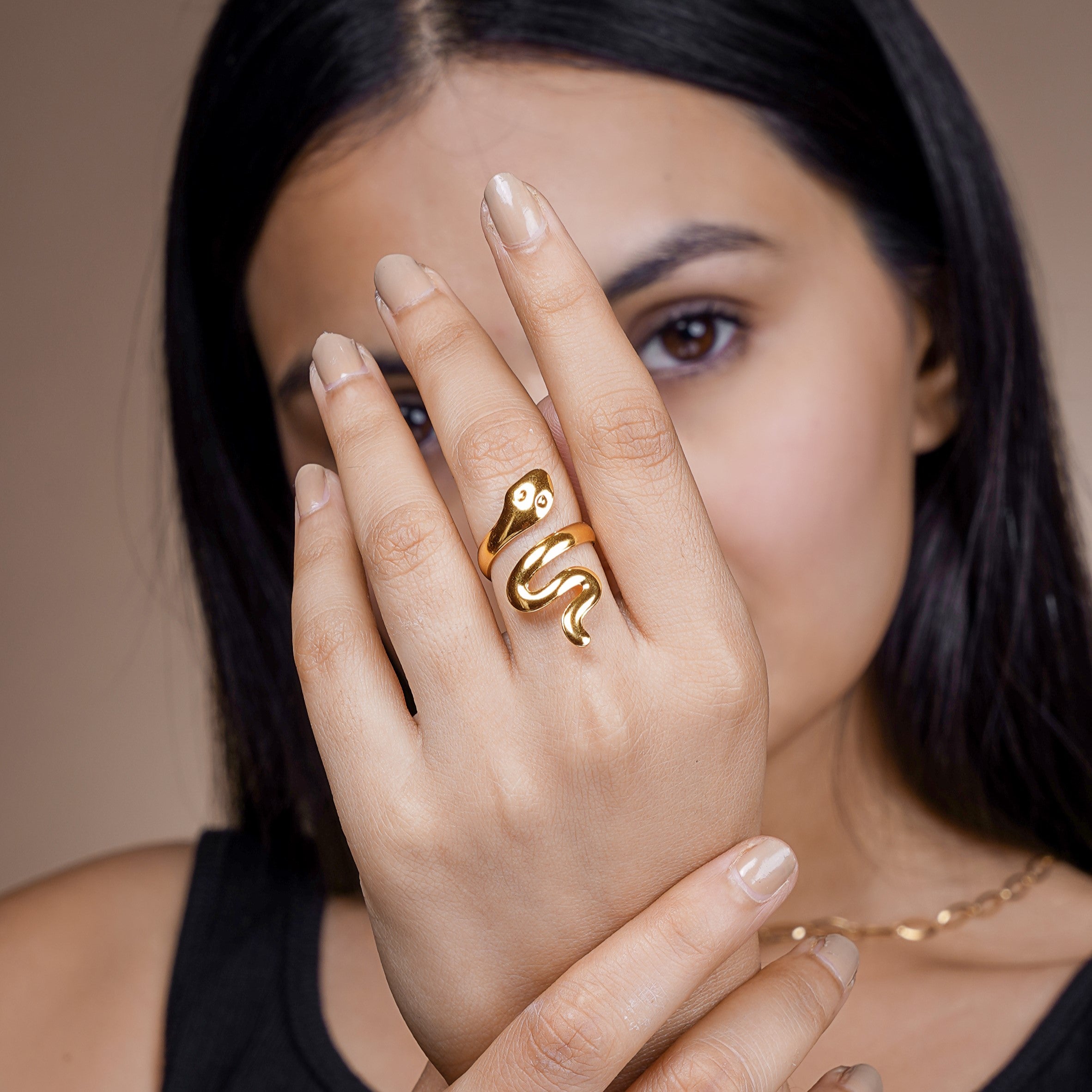 Lizz Snake 18K Gold Plated Ring