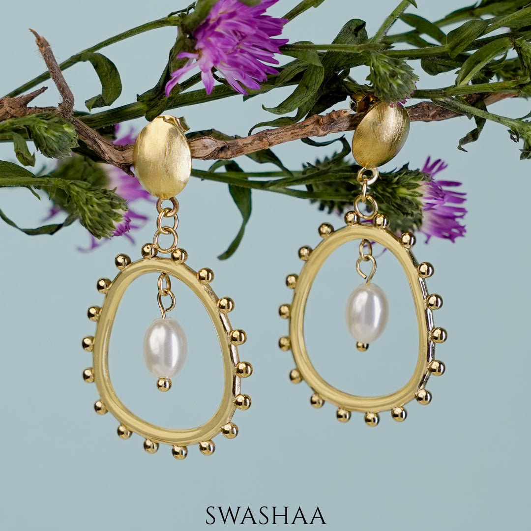 Loha Pearl 18K Gold Plated Earrings