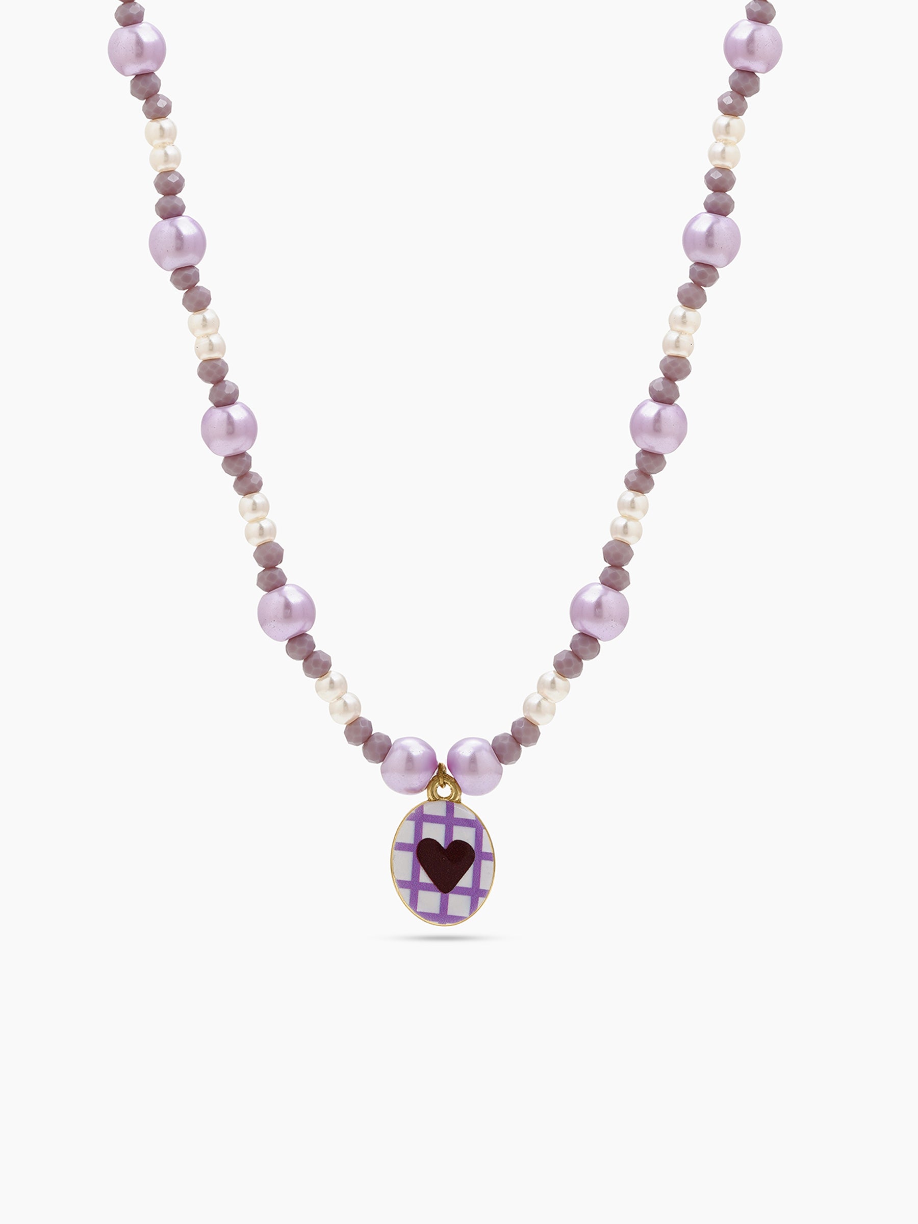 Lola Lilac Heart Women’s Beaded Necklace