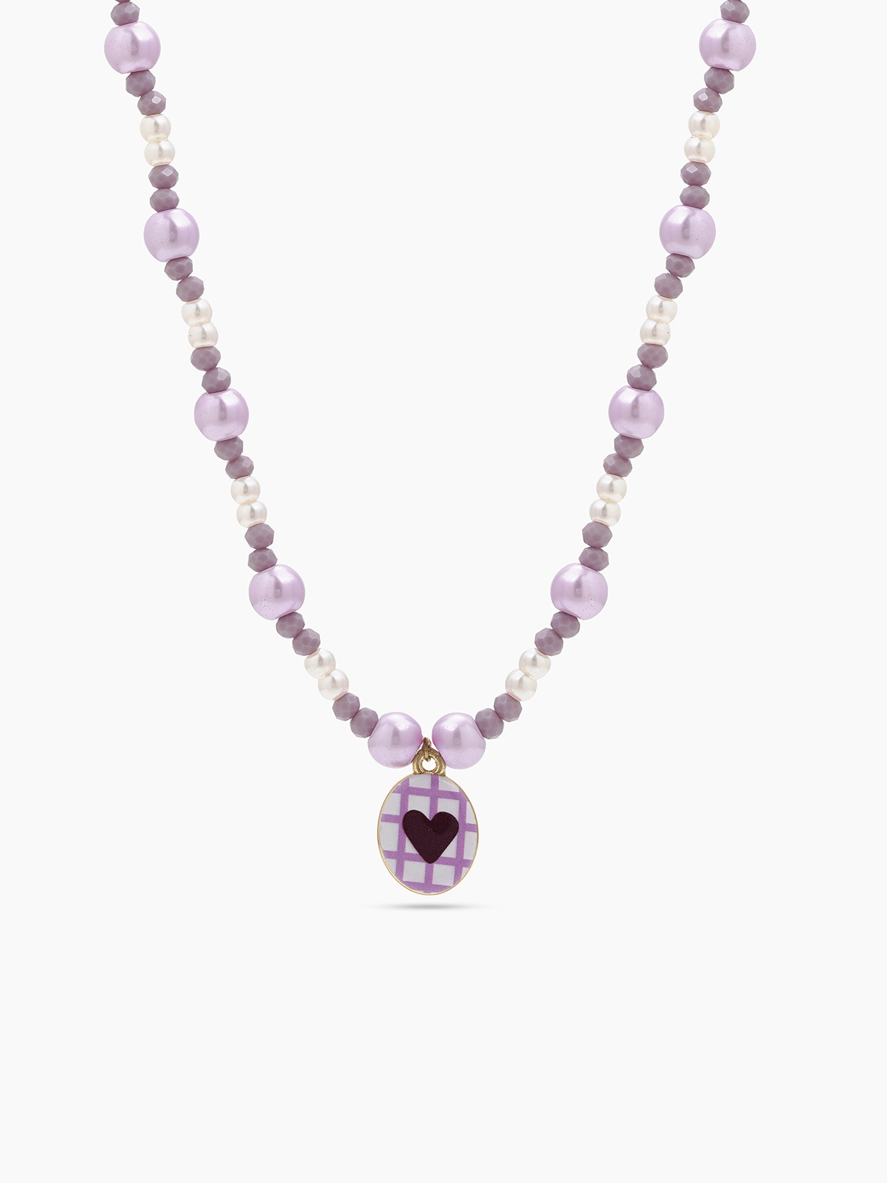 Lola Lilac Heart Women’s Beaded Necklace