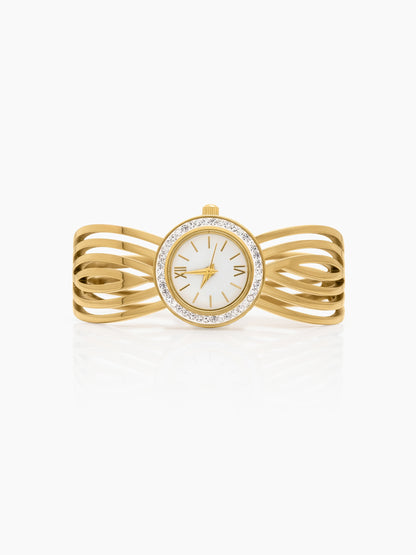 Loravia 18K Gold Plated Women's Watch Bracelet - Swashaa