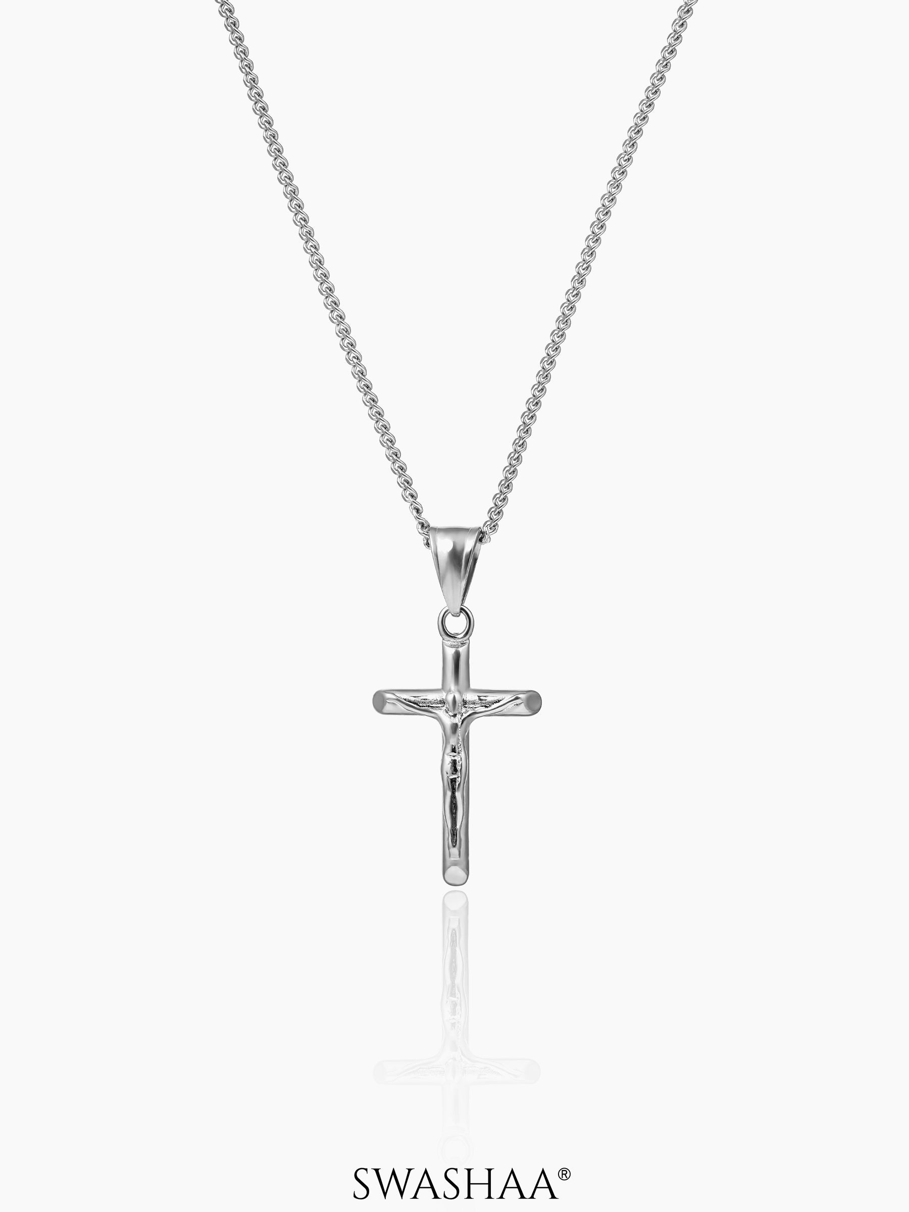 Lucien Crucifix Silver Men's Chain Pendant