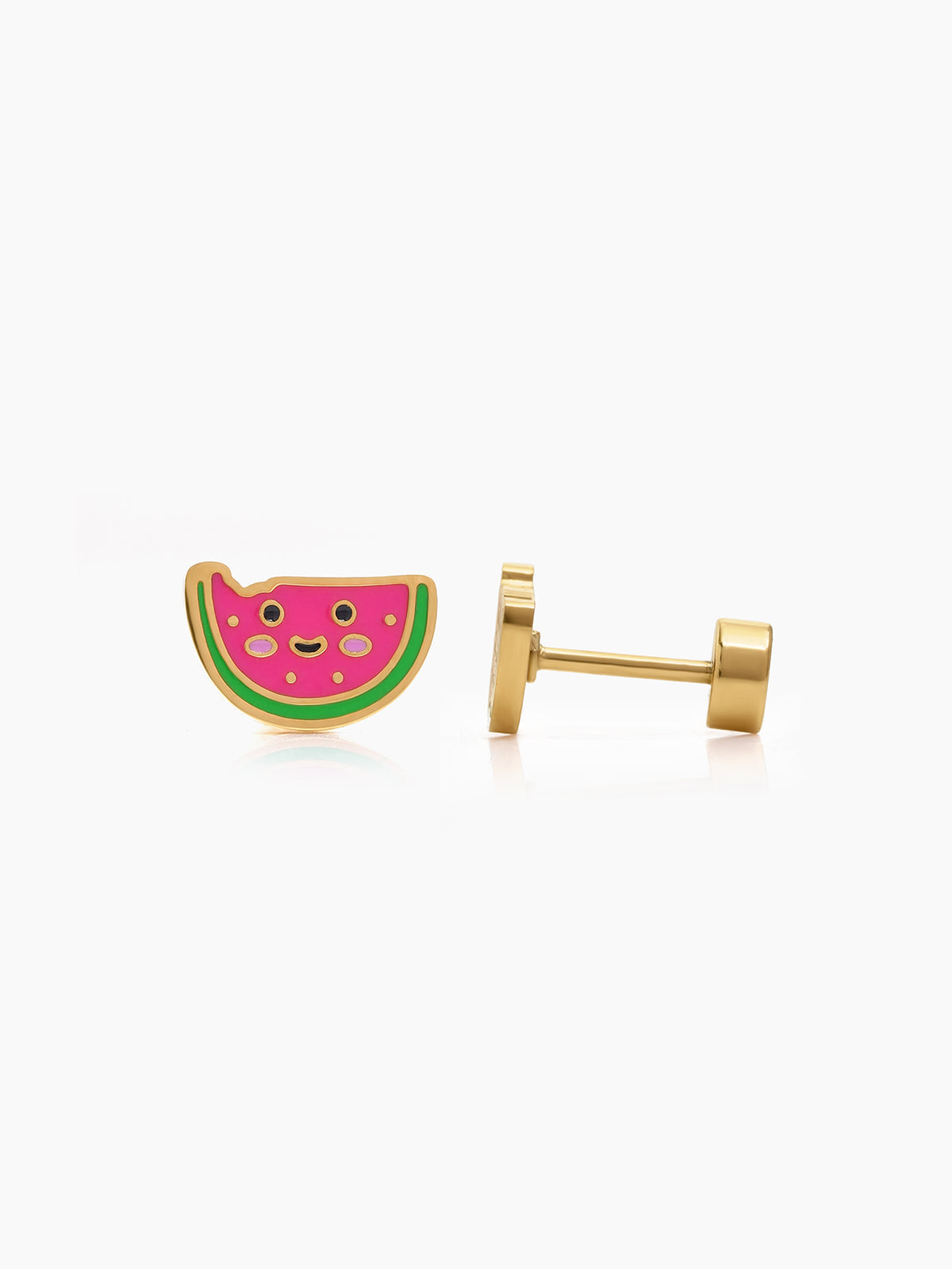 Lulu Watermelon 18K Gold Plated Kid's Stud Earrings