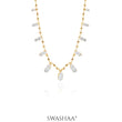 Lunara Marquise Drizzle Drop Charm 18K Gold Plated Choker
