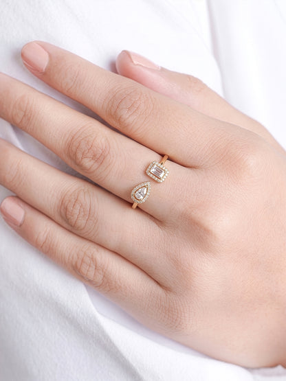 Lurella Solitaire 18K Gold Plated Women's Ring - Swashaa