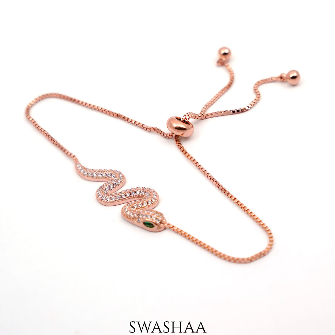 Mahsa Snake Rosegold Plated Bracelet