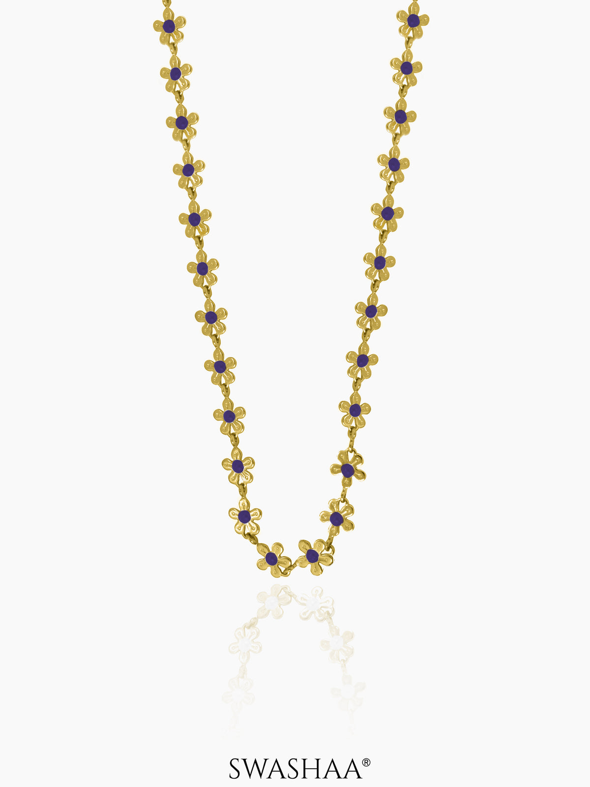 Madona Blue - 14K Gold Plated Necklace
