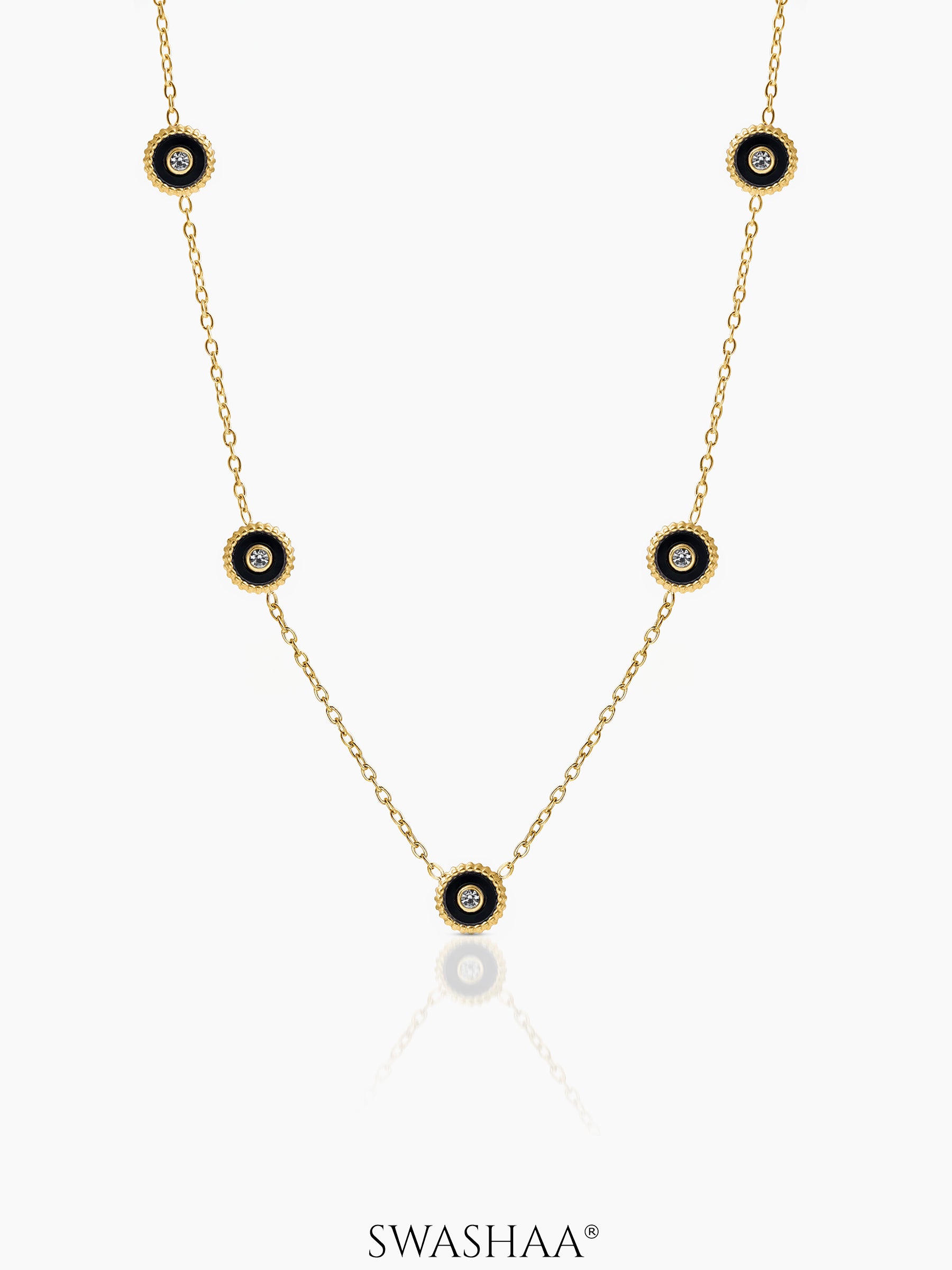 Maelis Black Charms Necklace
