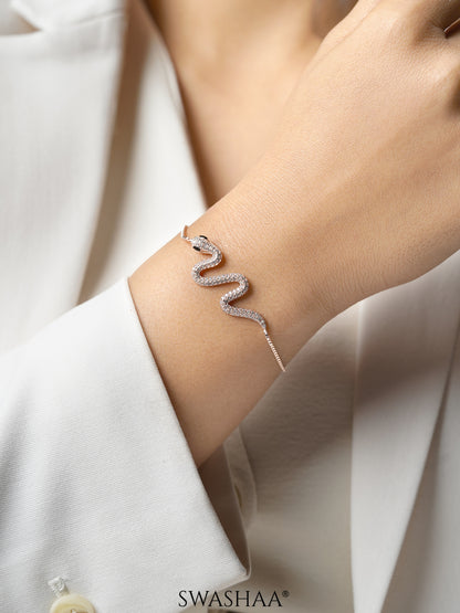 Mahsa Snake Charm Rosegold Plated Bracelet